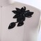 1 Piece Elegant Black Flower Beaded Sequin Applique Patch Iron On 5.75" Costume Accessory
